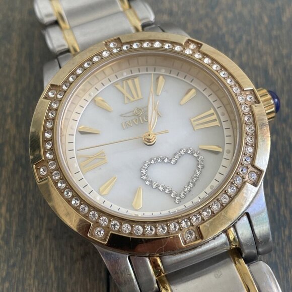 Invicta Angel Ladies 36mm Wrist Watch Model 16707 Crystal Heart Dial (B4) - Picture 2 of 5
